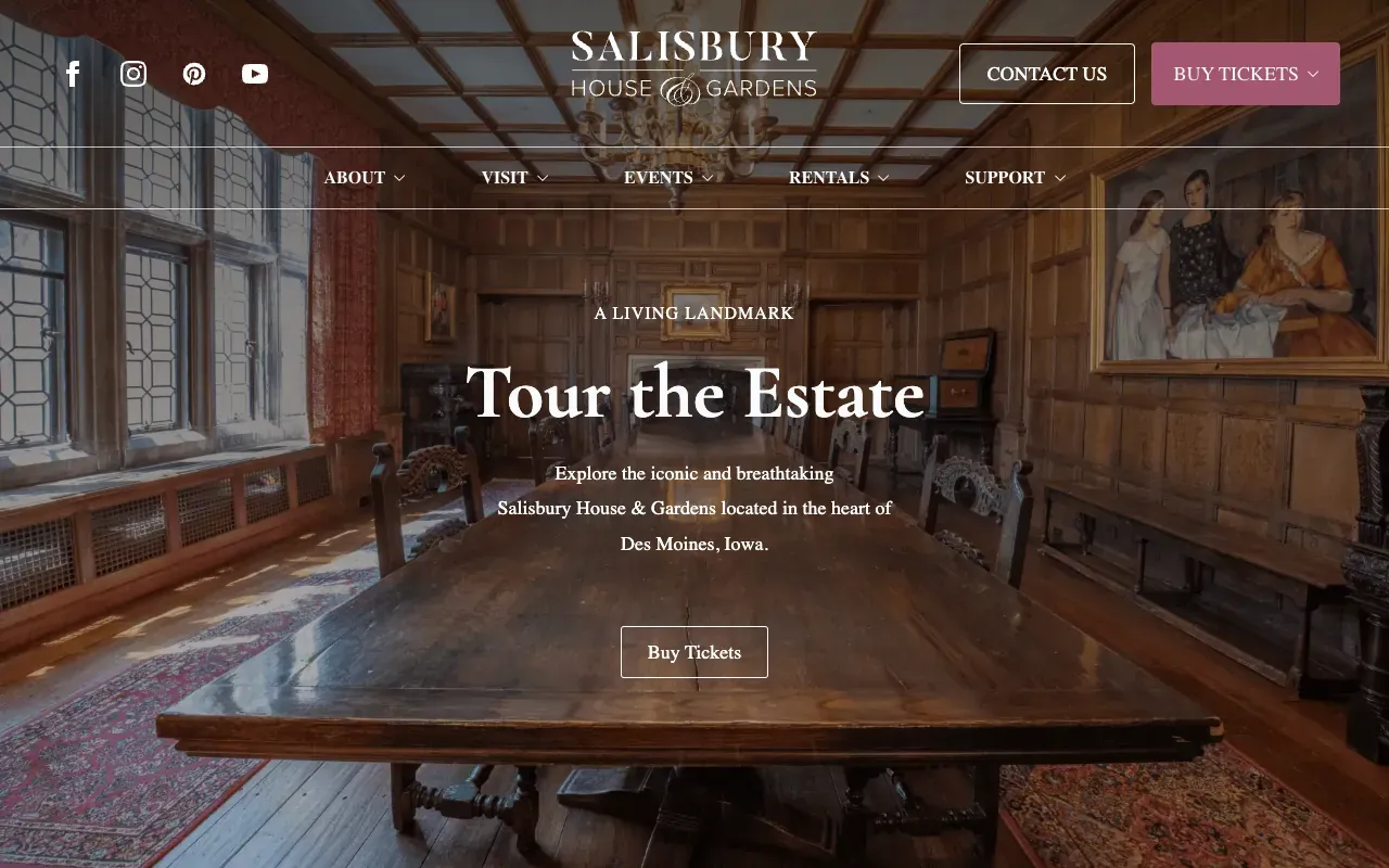 The Salisbury House & Gardens homepage